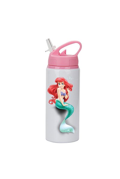 Photoretous Μπουκάλι Νερού Ariel 600ml Λευκό με Ροζ Καπάκι