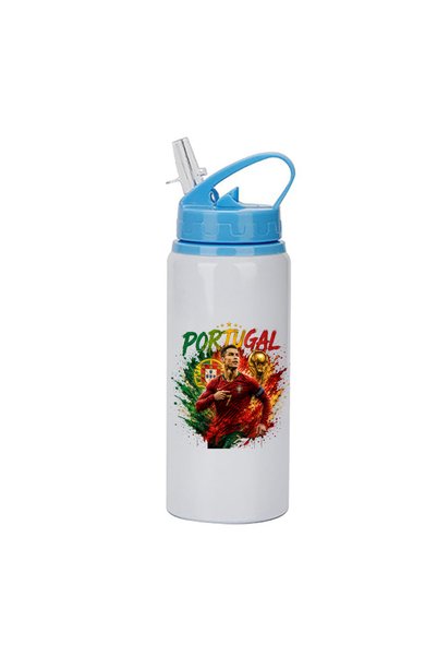 Photoretous 600ml Λευκό με γαλάζιο καπάκι Παγκόσμιο Κύπελλο 2026 Κριστιάνο Ρο...