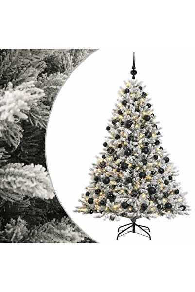 vidaxl Brad de Crăciun artificial cu glob 240 cm 300 LED-uri Alb cald