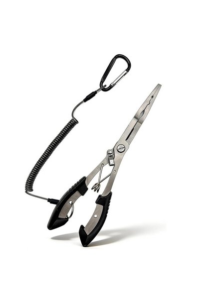 Choice Black Multifunctional Fishing Pliers with Long Nose, Hook Remover, Cor...