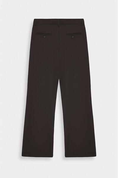 GIESTO Klasik Flare Paça Kahverengi Pantolon
