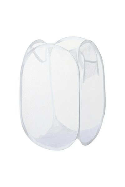 Choice white 1pcs Dirty Clothes Basket Skeleton Ventilated Foldable Easy Stor...