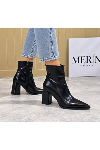 perla wear Vela Kadın Sivri Burun Topuklu Bot