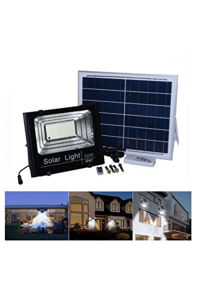 OEM Proiector cu panou solar, Telecomandă inclusă, Putere 50W