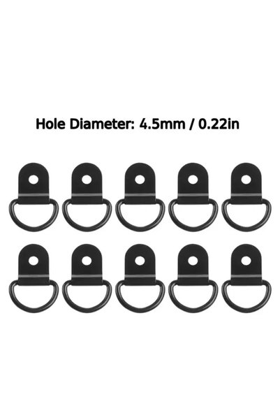 Choice 4.5mm 10Pcs D Rings Tie Down Anchors Ring Pull Hook Stainless Steel La...