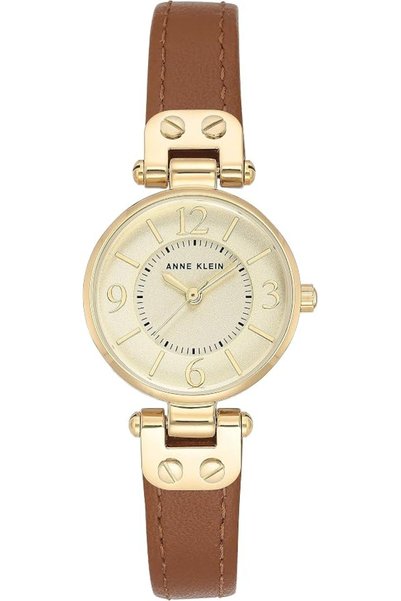 Anne Klein ساعة نسائية بحزام جلدي