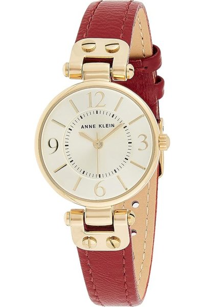 Anne Klein Women's Leather Strap Watch