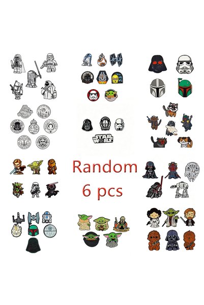 BANDAI Random 6pcs Cartoon Sci-Fi Character Enamel Pins Set Cute Collectible ...