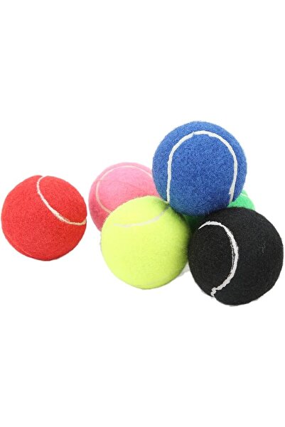 Generic Tennis Balls, 6Pcs Multicolor Cashmere and Rubber Tennis Ball Set Col...