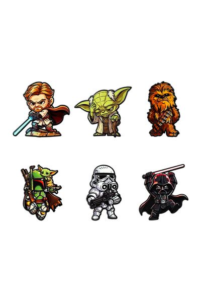 BANDAI 6pcs Brooches Cartoon Sci-Fi Character Enamel Pins Set Cute Collectibl...