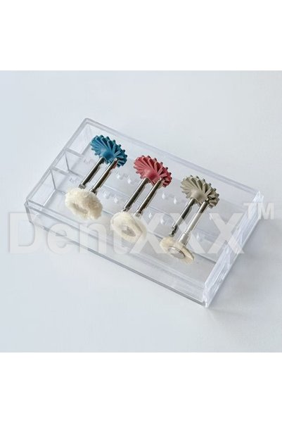 Choice طقم تلميع ماسي مطاطي DENTXXX PK02 مكون من 6 قطع، عجلات تلميع بساق 2.35...