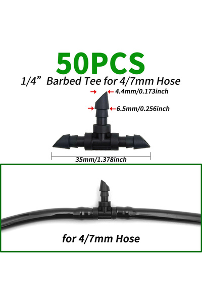Choice E-50pcs 50pcs Barbed Connectors Irrigation Fittings Drip Irrigation Ba...