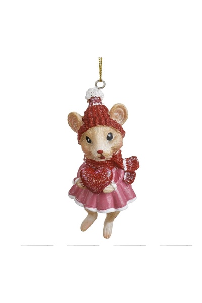 OEM Ornament de Crăciun Figurină de Soricel 10 cm – Accent Festiv pentru Sărb...