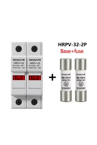 Choice فيوزات شمسية تيار مستمر 30 أمبير HRPV-32-2P بجهد 1000 فولت للألواح الك...