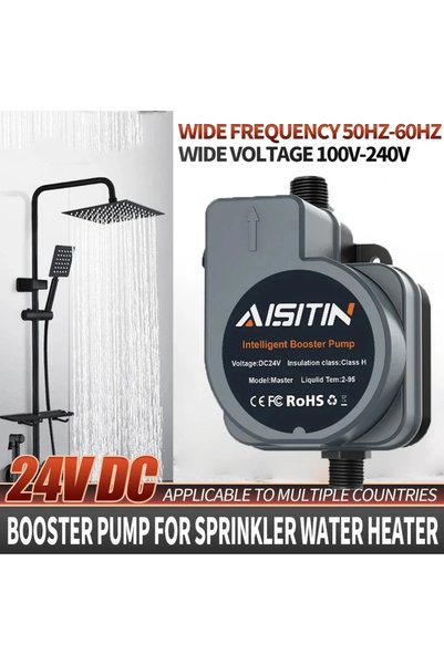 Choice US GRAY-180W 24V 2024 New Upgraded Automatic Booster Pump 180W 24V Bru...