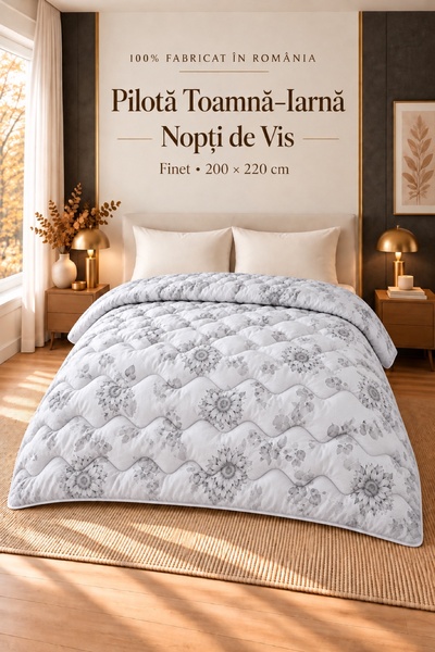 Generic Autumn-Winter Duvet Nopți de Vis, 200 x 220 cm, gray