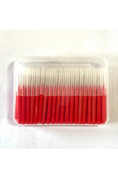 Choice 100pcs red 100Pcs Interdental Brushes with Travel Case for Teeth Clean...