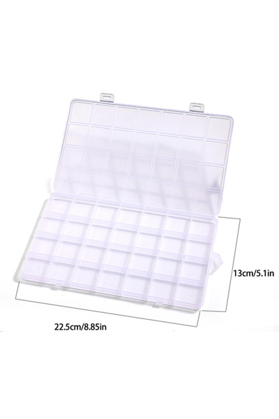 Choice A0048 4 Plastic Jewelry Box 28 Grid Compartment Slot Organizer Storage...