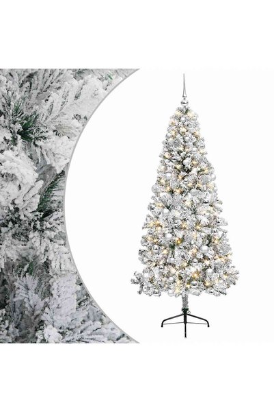 vidaxl Brad de Crăciun artificial cu glob 240 cm 300 LED-uri Alb cald