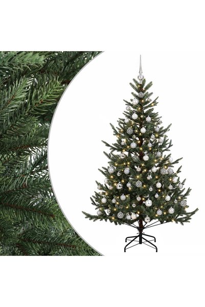 vidaxl Brad de Crăciun artificial cu glob 240 cm 300 LED-uri Alb cald