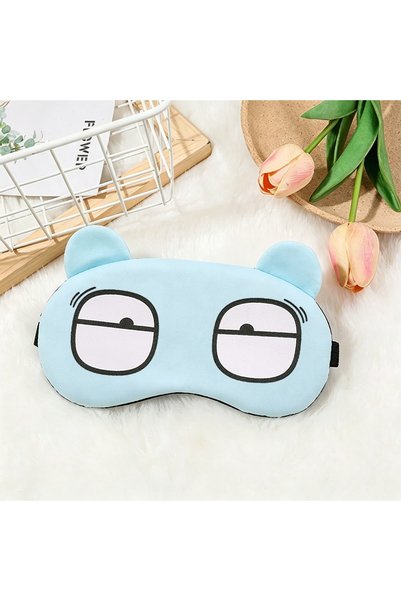 Choice قناع نوم K2-Light blue Cartoon لحجب الضوء مريح وفعال لحجب الضوء