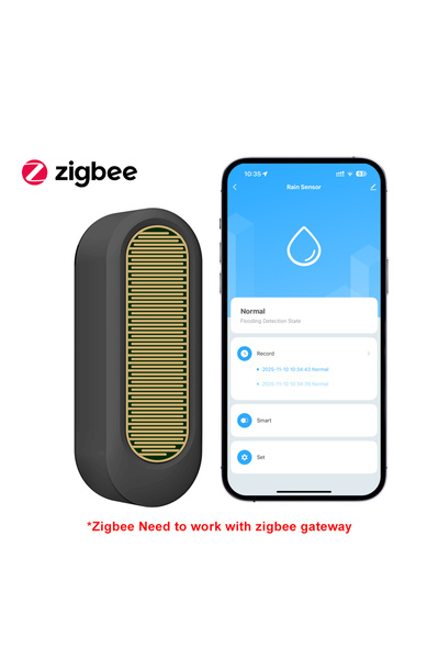 Choice Zigbee Black New Tuya WiFi/Zigbee Rain Sensor IP65 Waterproof Outdoor ...