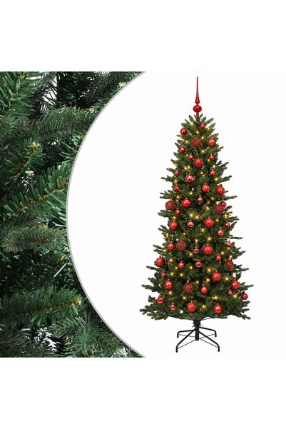 vidaxl Brad de Crăciun artificial cu glob 240 cm 300 LED-uri Alb cald