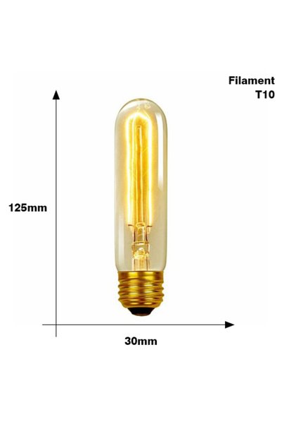 Choice 40w T10 filament E27 Retro Edison Bulb 220V 40W ST64 G80 G95 G125 Ampo...