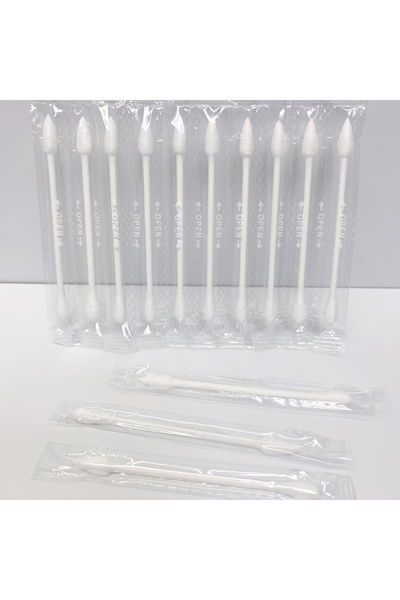 Choice 100 individually packaged pointed, round cotton swabs – clean, hygieni...