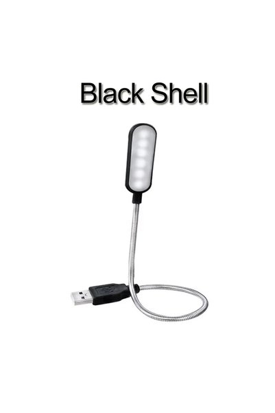 Choice مصباح قراءة LED صغير بمنفذ USB بلون بيج وأسود، مصباح قراءة مرن بعنق مر...