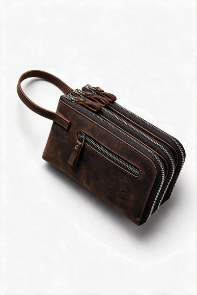 BeeBlack Τσάντα χειρός Veyron Model από γνήσιο δέρμα Unisex με 3 θήκες και φε...