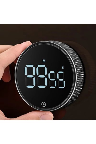 Choice مؤقتات مطبخ رقمية سوداء، مؤقتات بصرية بشاشة LED كبيرة، مؤقت عد تنازلي ...