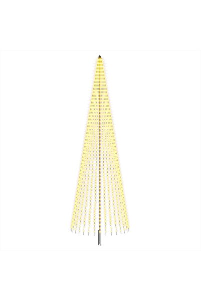 vidaxl Brad de Crăciun LED 485 cm 1632 LED-uri Alb cald Fier Negru
