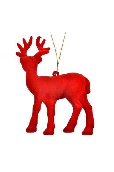 OEM Ornament Brad de Crăciun Cerb Roșu Glitter 13 cm – Decor Festiv pentru Brad