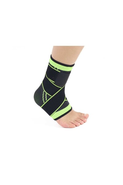OEM Orteză elastică pentru gleznă și genunchi, din textil și nailon, negru-po...