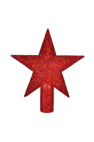OEM Stea Brad Roșie Glitter 15 cm de Crăciun – Atmosferă Festivă pentru Casă
