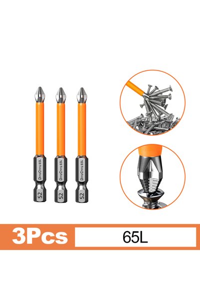 Choice طقم مفكات سداسية الشكل 3 قطع 65L مضادة للانزلاق مع رؤوس مغناطيسية من ا...