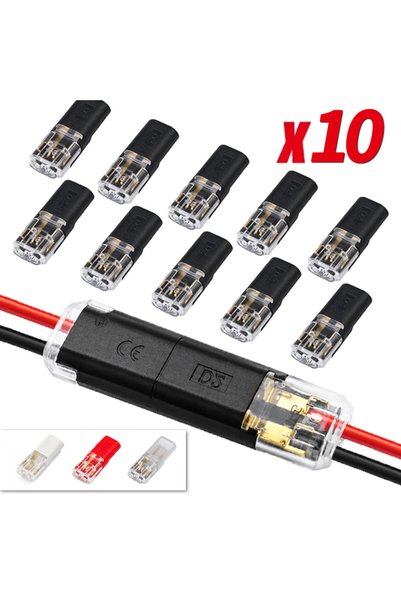 Choice Clear 10PCS 2 Pin Pluggable Wire Connector Quick Connect Terminal Bloc...