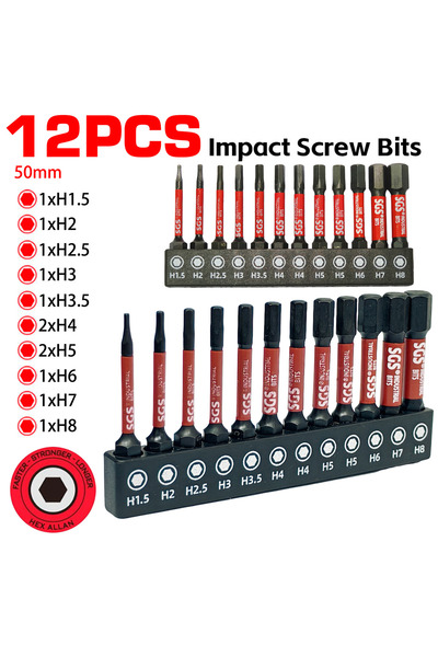 Choice B-Ptt-01-A 12/24 Piece Industrial-Grade Durable Impact Bit Set, Made o...