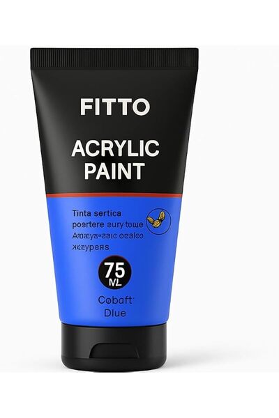fitto طلاء أكريليك أزرق كوبايت 75 مل - طلاء فني نابض بالحياة للوحات القماشية ...