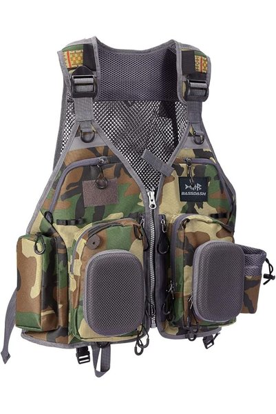 bassdash Strap Fishing Vest Adjustable for Men and Women, Fishing Waistcoat f...