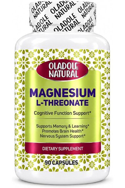 Oladole Natural Magtein Magnesium L-Threonate, 90 Capsules