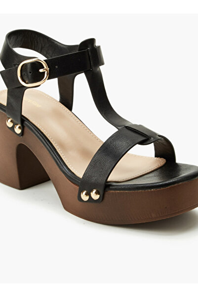 Surestep Women Textured Block Heel Sandals