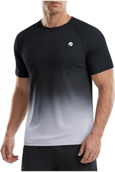 GENERAL PINSPARK Workout Shirts for Men UPF 50+ Quick Dry Athletic Gym Tee Sh...
