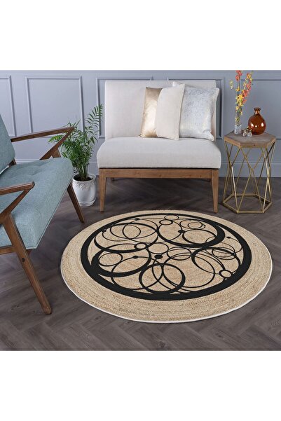 Asi Home Covor WOOPAMUK534, 120x120 cm, 70% Bumbac / 30% Poliester, Crem, Fir...