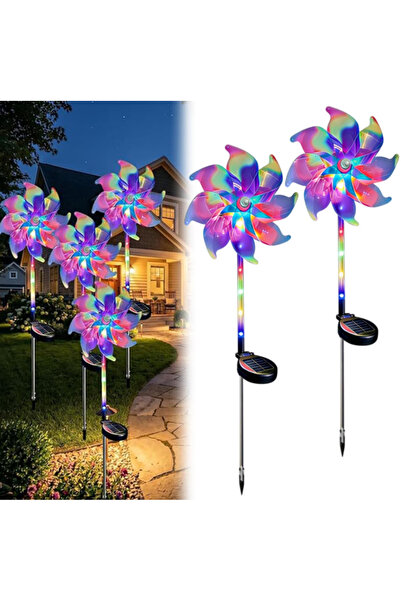 OEM Set de 2 morișci solari decorativi pentru grădină, LED multicolor, Efect ...