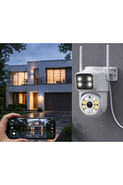 Jortan Cameră de supraveghere duală JT-8660, WiFi, Full HD 1080P, 360 °   Rot...
