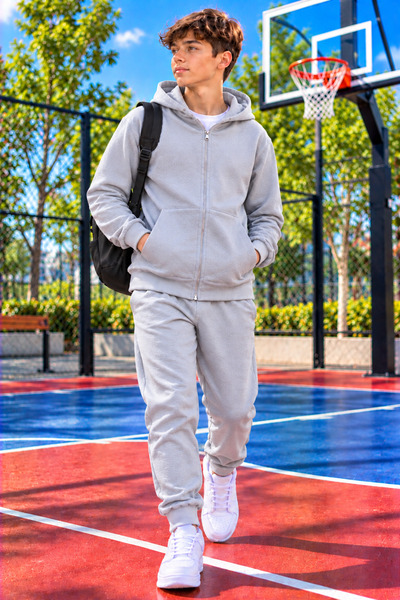 DAXİS Sportwear Company SET DE PENTRU BĂIEȚI CU GLUGĂ ȘI FERMOAR, CU GHEARĂ D...