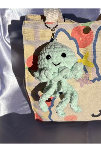 Genel Markalar Örgü Denizanası Anahtarlık | El Yapımı Amigurumi Denizanası | ...