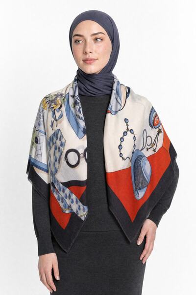 Mooncorn وشاح كتف من الصوف والكشمير بنمط فانيتي